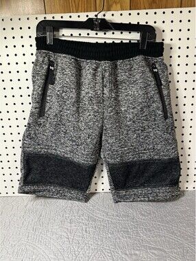 🎅🏻 Blue Gear Men's Size Large Black Gray Bermuda Shorts Zipper Pockets